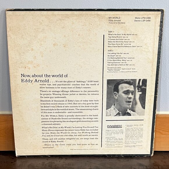 Lot of 6 Vtg LPs: Eddy Arnold/Bobby Vinton/Ray Price/Dean Martin/Mitch Miller - Picture 5 of 14